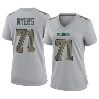 Green Bay Packers Women's Josh Myers Game Atmosphere Fashion Jersey - Gray