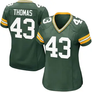 Green Bay Packers Women's Kiondre Thomas Game Team Color Jersey - Green