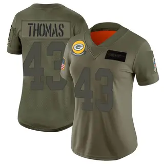 Green Bay Packers Women's Kiondre Thomas Limited 2019 Salute to Service Jersey - Camo