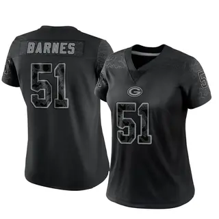 Green Bay Packers Women's Krys Barnes Limited Reflective Jersey - Black