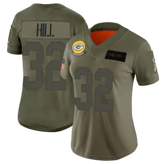 Green Bay Packers Women's Kylin Hill Limited 2019 Salute to Service Jersey - Camo