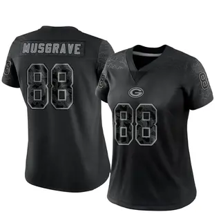 Green Bay Packers Women's Luke Musgrave Limited Reflective Jersey - Black