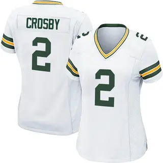 Green Bay Packers Women's Mason Crosby Game Jersey - White