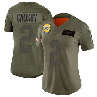 Green Bay Packers Women's Mason Crosby Limited 2019 Salute to Service Jersey - Camo