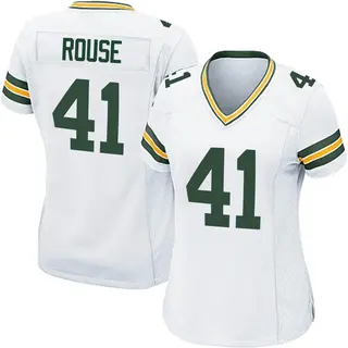 Green Bay Packers Women's Nydair Rouse Game Jersey - White