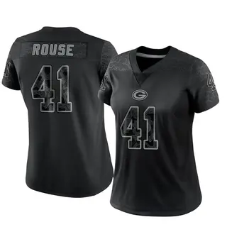 Green Bay Packers Women's Nydair Rouse Limited Reflective Jersey - Black