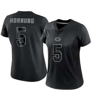 Green Bay Packers Women's Paul Hornung Limited Reflective Jersey - Black