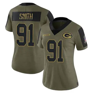 Green Bay Packers Women's Preston Smith Limited 2021 Salute To Service Jersey - Olive