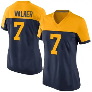 Green Bay Packers Women's Quay Walker Game Alternate Jersey - Navy