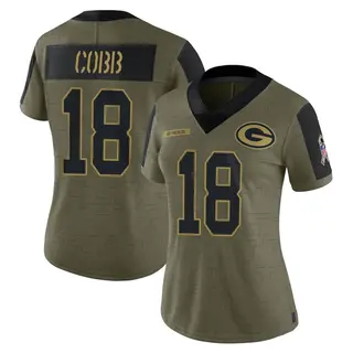 Green Bay Packers Women's Randall Cobb Limited 2021 Salute To Service Jersey - Olive
