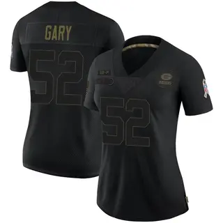 Green Bay Packers Women's Rashan Gary Limited 2020 Salute To Service Jersey - Black