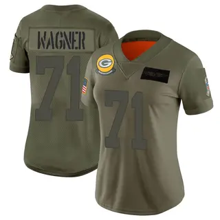 Green Bay Packers Women's Rick Wagner Limited 2019 Salute to Service Jersey - Camo