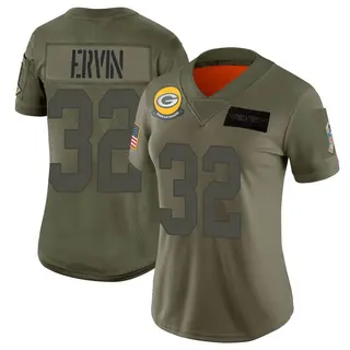 Green Bay Packers Women's Tyler Ervin Limited 2019 Salute to Service Jersey - Camo