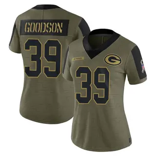 Green Bay Packers Women's Tyler Goodson Limited 2021 Salute To Service Jersey - Olive