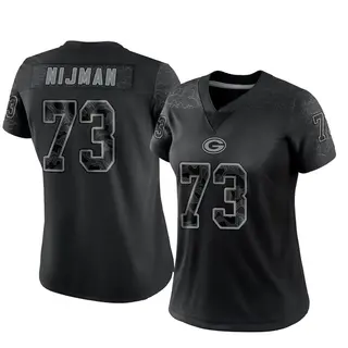 Green Bay Packers Women's Yosh Nijman Limited Reflective Jersey - Black