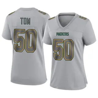 Green Bay Packers Women's Zach Tom Game Atmosphere Fashion Jersey - Gray