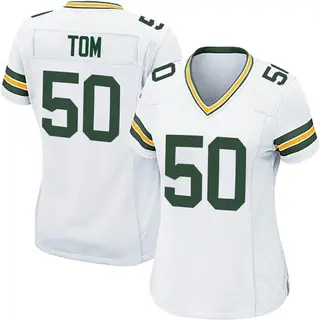 Green Bay Packers Women's Zach Tom Game Jersey - White