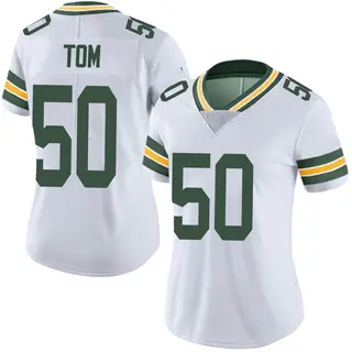 Green Bay Packers Women's Zach Tom Limited Vapor Untouchable Jersey - White