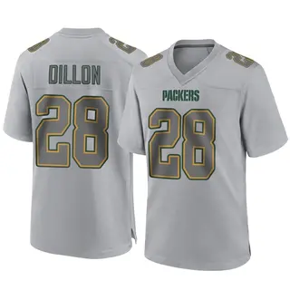 Green Bay Packers Youth AJ Dillon Game Atmosphere Fashion Jersey - Gray