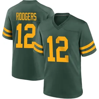 Green Bay Packers Youth Aaron Rodgers Game Alternate Jersey - Green