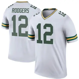 Green Bay Packers Youth Aaron Rodgers Legend Color Rush Jersey - White