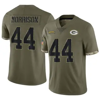 Green Bay Packers Youth Antonio Morrison Limited 2022 Salute To Service Jersey - Olive