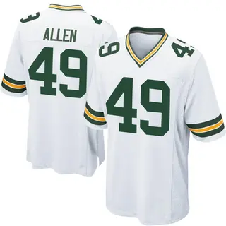 Green Bay Packers Youth Austin Allen Game Jersey - White