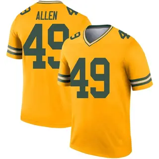 Green Bay Packers Youth Austin Allen Legend Inverted Jersey - Gold