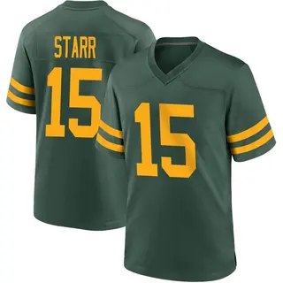 Green Bay Packers Youth Bart Starr Game Alternate Jersey - Green