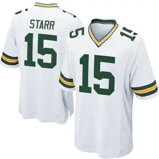 Green Bay Packers Youth Bart Starr Game Jersey - White