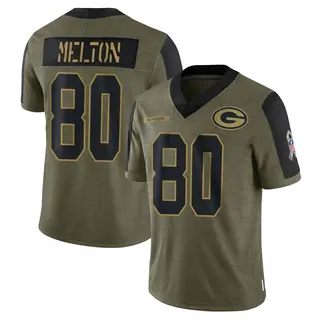 Green Bay Packers Youth Bo Melton Limited 2021 Salute To Service Jersey - Olive