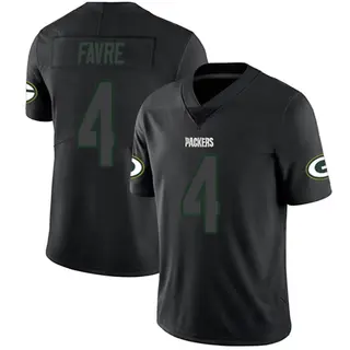 Green Bay Packers Youth Brett Favre Limited Jersey - Black Impact