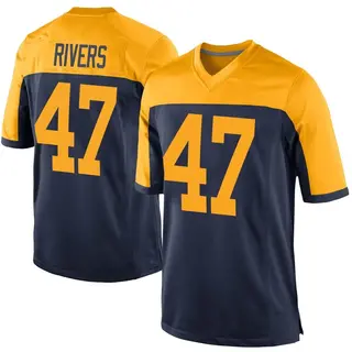 Green Bay Packers Youth Chauncey Rivers Game Alternate Jersey - Navy