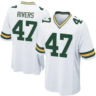 Green Bay Packers Youth Chauncey Rivers Game Jersey - White