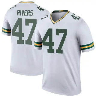 Green Bay Packers Youth Chauncey Rivers Legend Color Rush Jersey - White