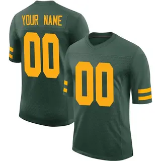 Green Bay Packers Youth Custom Limited Alternate Vapor Jersey - Green