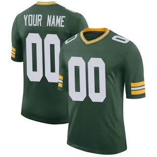 Green Bay Packers Youth Custom Limited Classic Jersey - Green