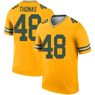 Green Bay Packers Youth DQ Thomas Legend Inverted Jersey - Gold