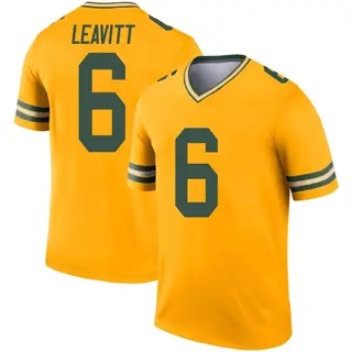 Green Bay Packers Youth Dallin Leavitt Legend Inverted Jersey - Gold