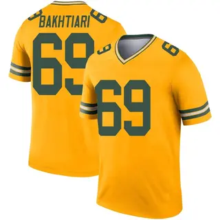 Green Bay Packers Youth David Bakhtiari Legend Inverted Jersey - Gold