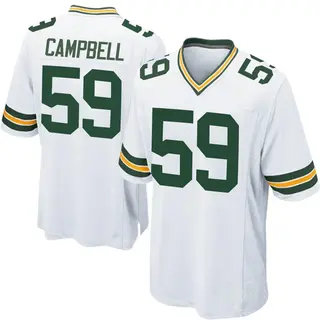 Green Bay Packers Youth De'Vondre Campbell Game Jersey - White