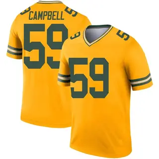 Green Bay Packers Youth De'Vondre Campbell Legend Inverted Jersey - Gold