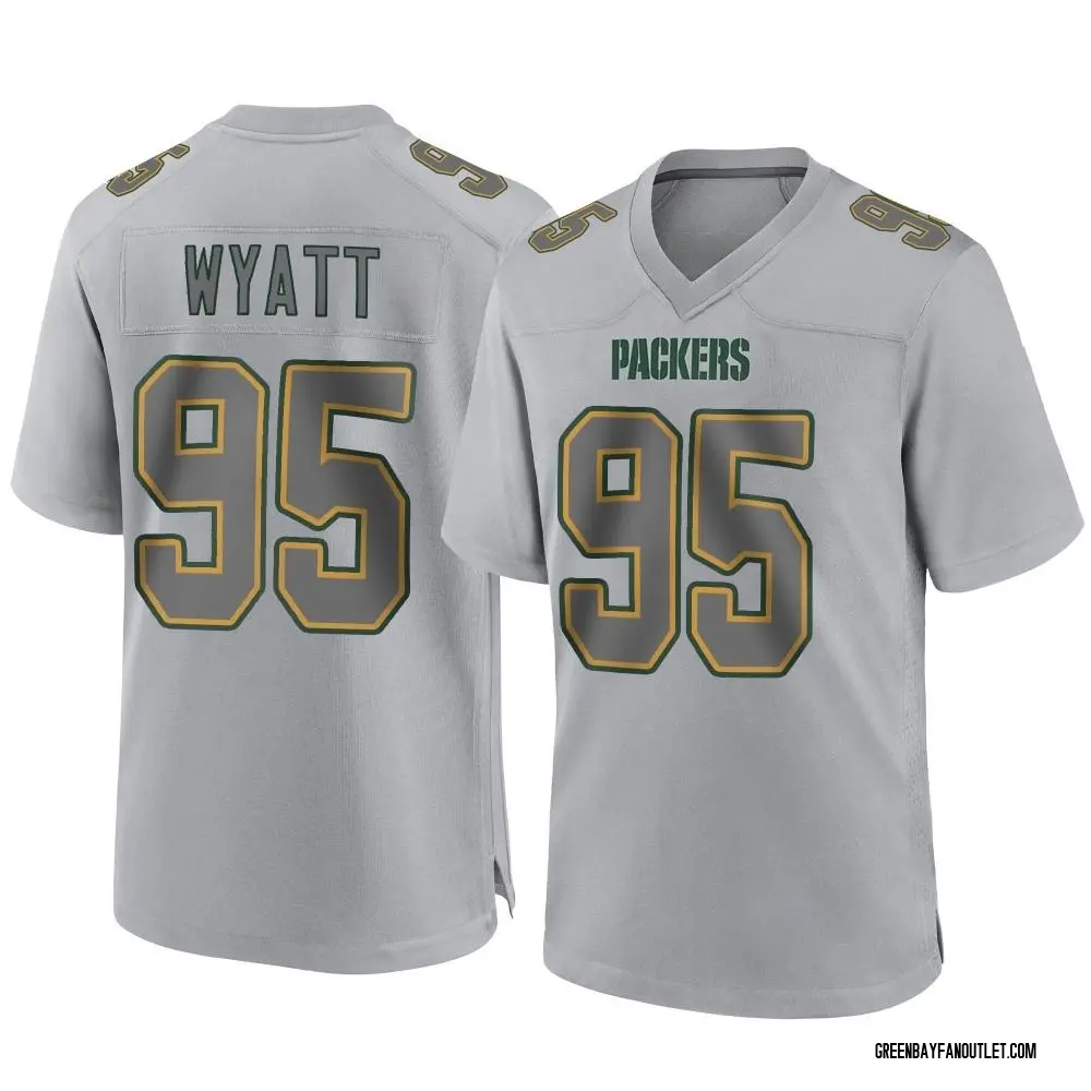 Green Bay Packers Youth Devonte Wyatt Game Atmosphere Fashion Jersey - Gray