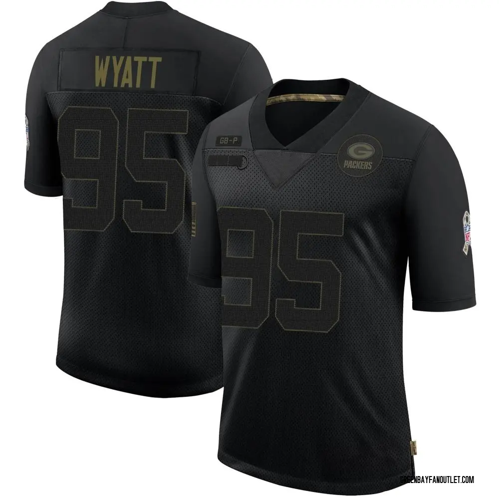 Green Bay Packers Youth Devonte Wyatt Limited 2020 Salute To Service Jersey - Black