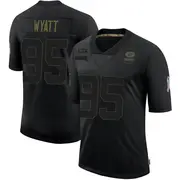 Green Bay Packers Youth Devonte Wyatt Limited 2020 Salute To Service Jersey - Black