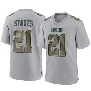 Green Bay Packers Youth Eric Stokes Game Atmosphere Fashion Jersey - Gray