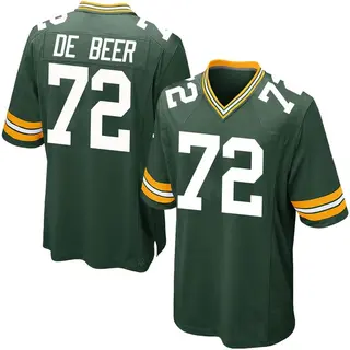 Green Bay Packers Youth Gerhard de Beer Game Team Color Jersey - Green