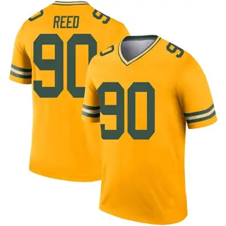 Green Bay Packers Youth Jarran Reed Legend Inverted Jersey - Gold