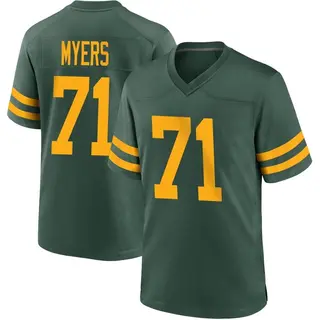 Green Bay Packers Youth Josh Myers Game Alternate Jersey - Green