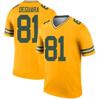 Green Bay Packers Youth Josiah Deguara Legend Inverted Jersey - Gold